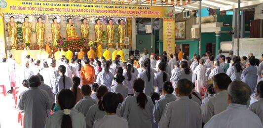 Video QCB: Duy Xuyên – Phật giáo huyện trang nghiêm tổ chức lễ Phật thành đạo và tổng kết Phật sự năm 2024