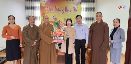 Phú Ninh: Ban Trị Sự GHPGVN huyện, thăm và chúc Tết các cơ quan chính quyền