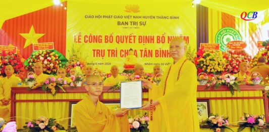Thăng Bình: Bổ nhiệm Đại đức Thích Trí Thông trụ trì chùa Tân Bình